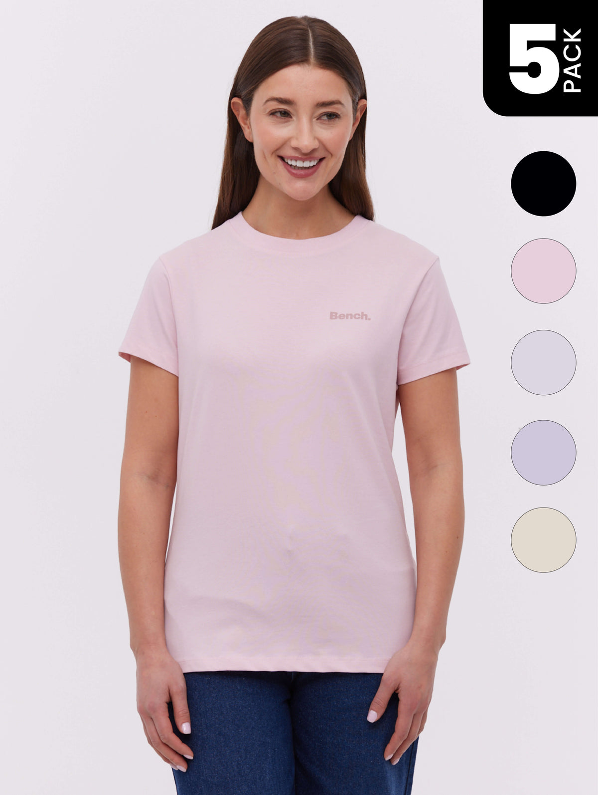 Joria t-shirt à emblème (paquet de 5)