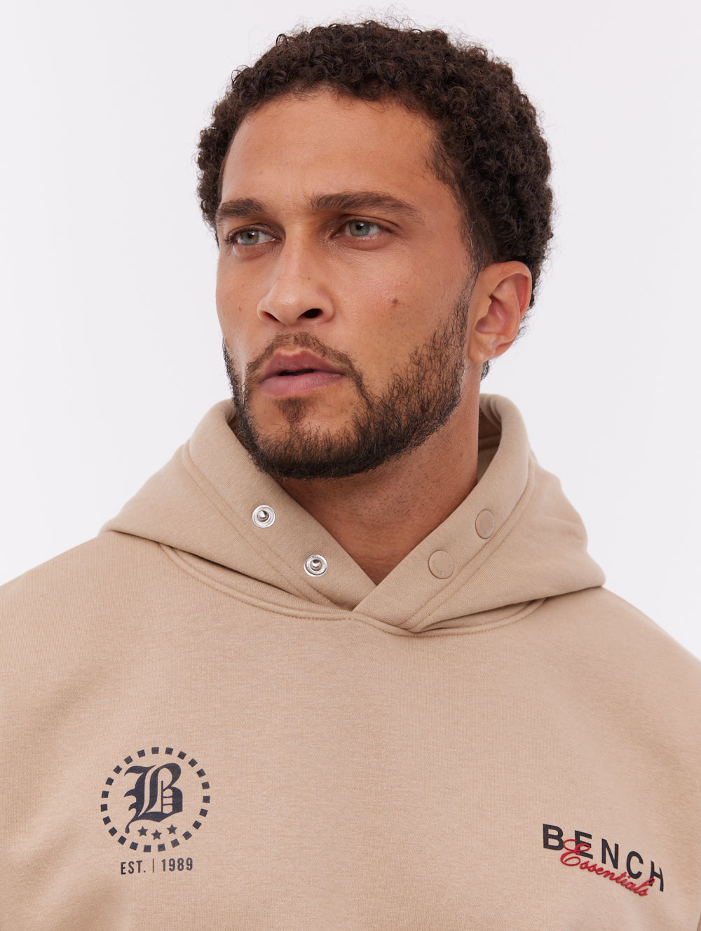 Ledall chandail à capuchon avec graphique au dos - Beige