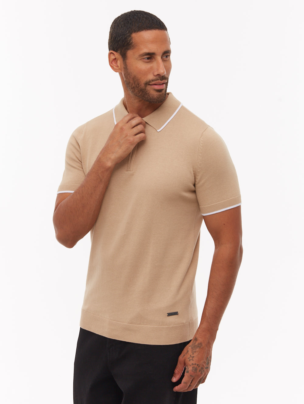 Settio polo en tricot - Beige