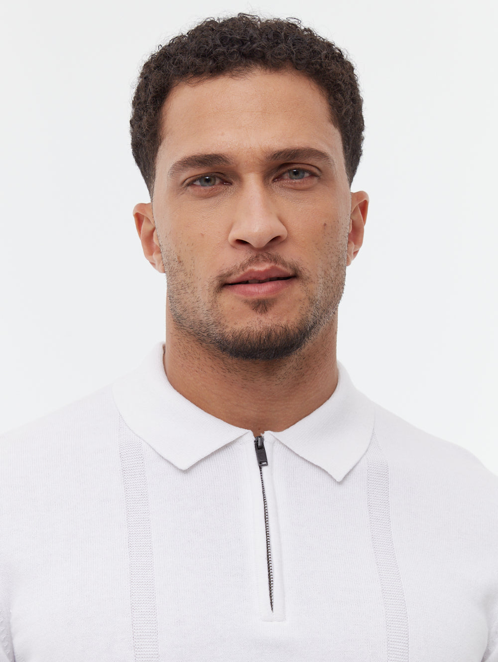 Navaro polo à motif quadrillé