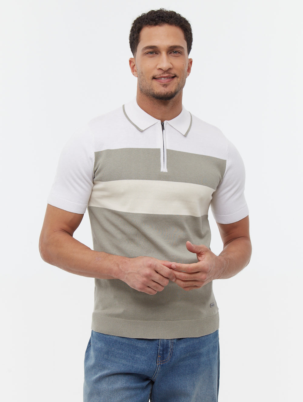 Aspinn polo à rayures blocs