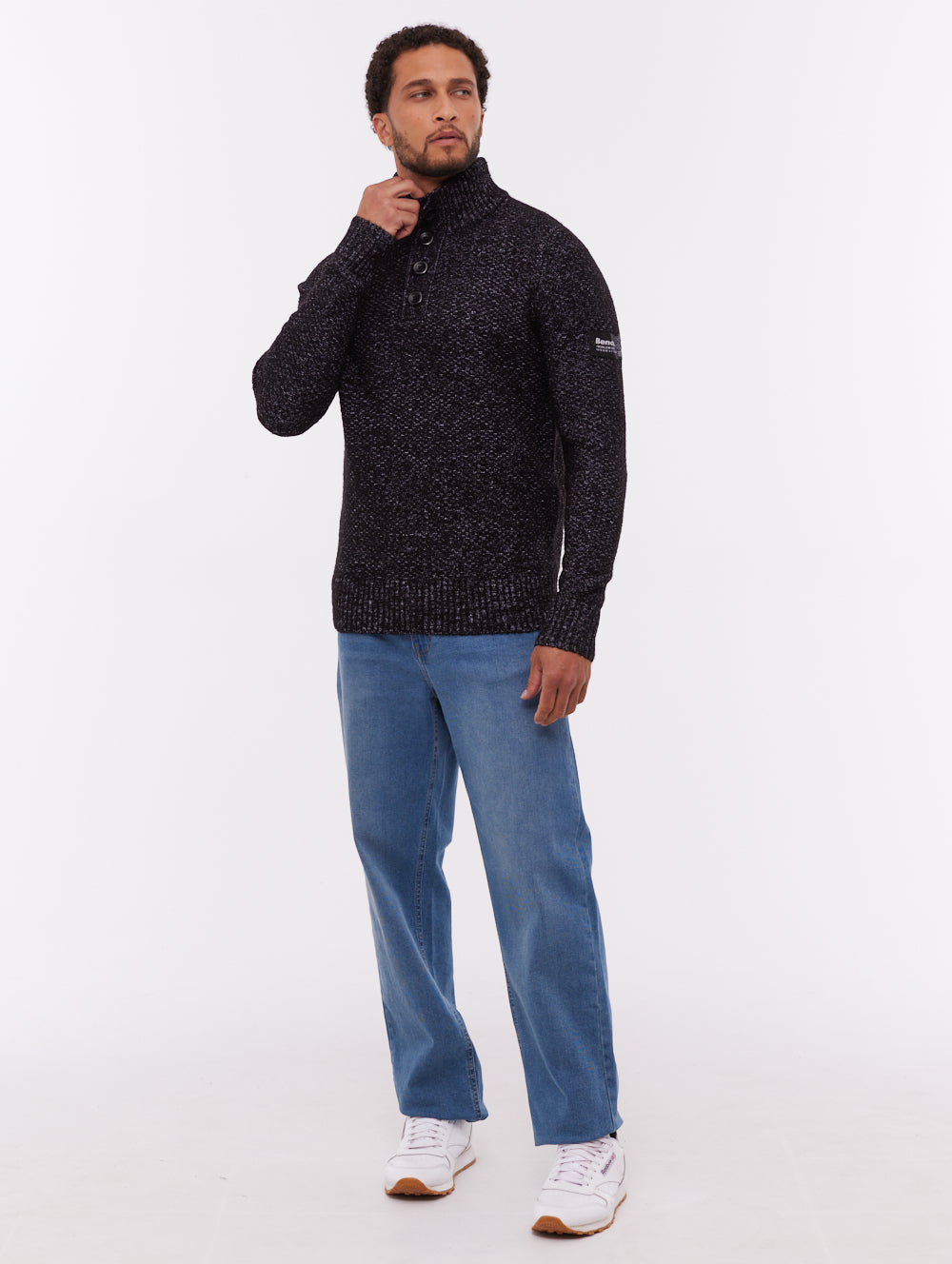 Hastom chandail à col montant - Noir