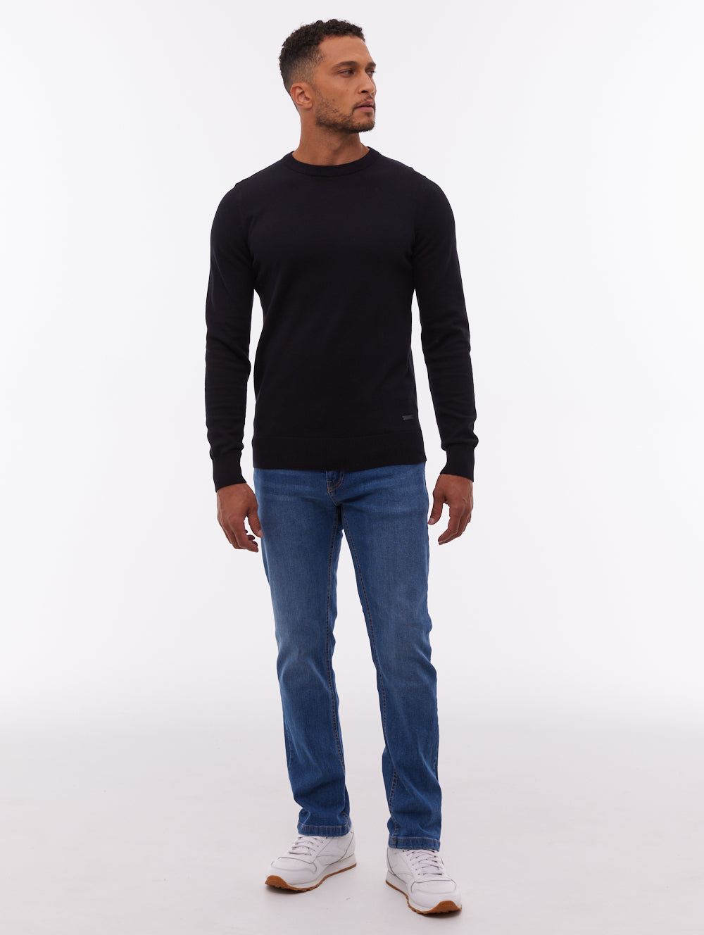 Vietro Black BK001 Knit Crews Fine Gauge Shot 2