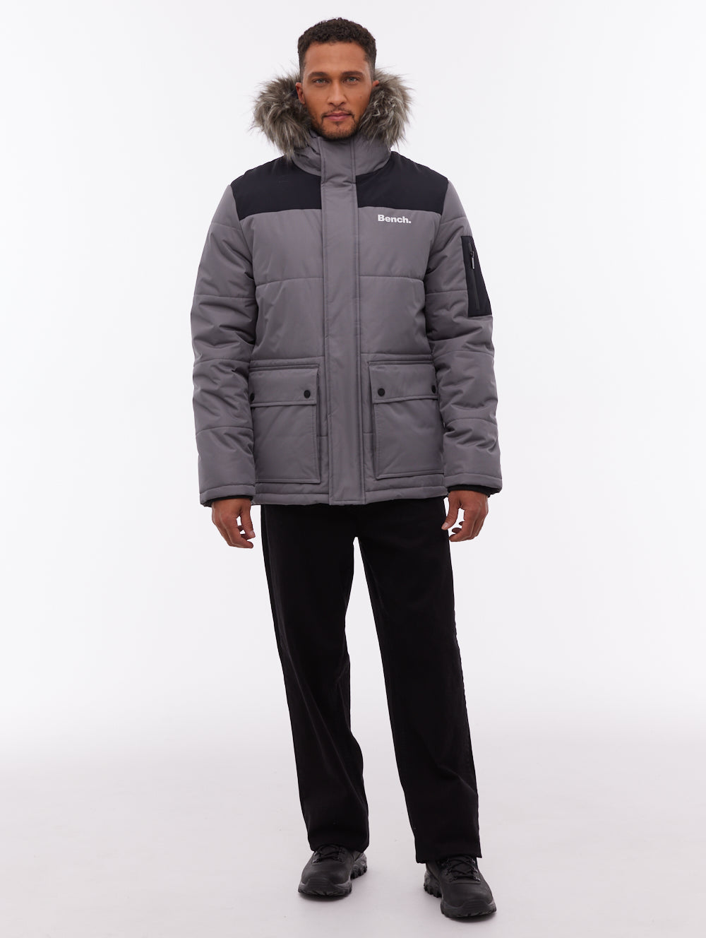 Tillor parka à capuchon - Gris