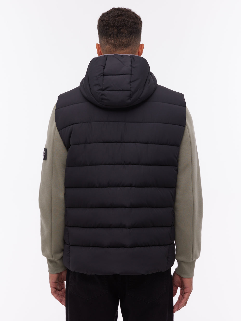 Galban Hooded Puffer Vest - Black