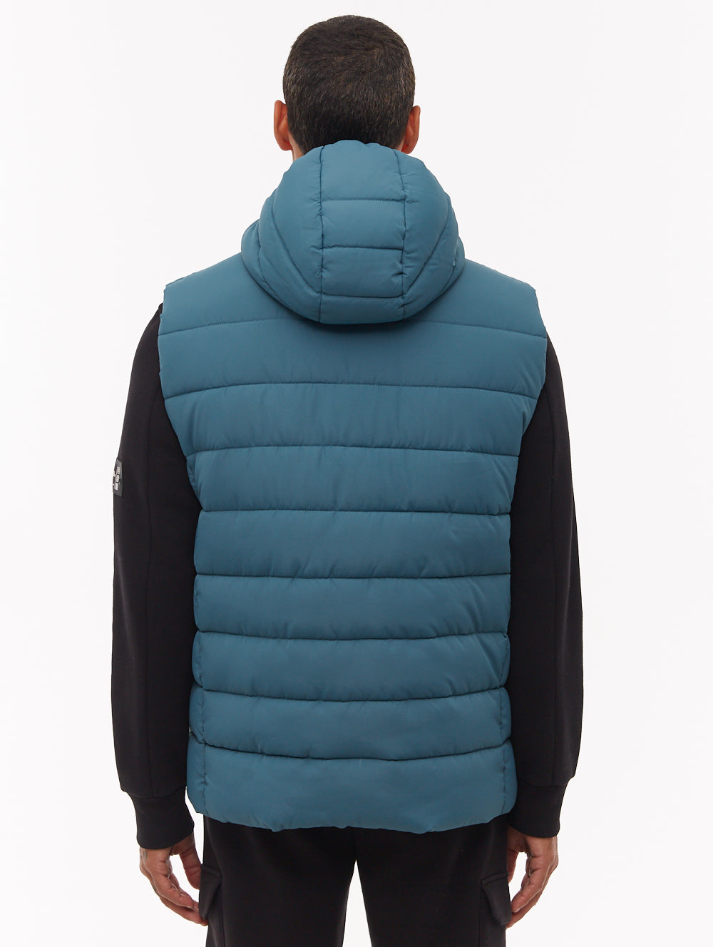 Galban Hooded Puffer Vest - Aqua