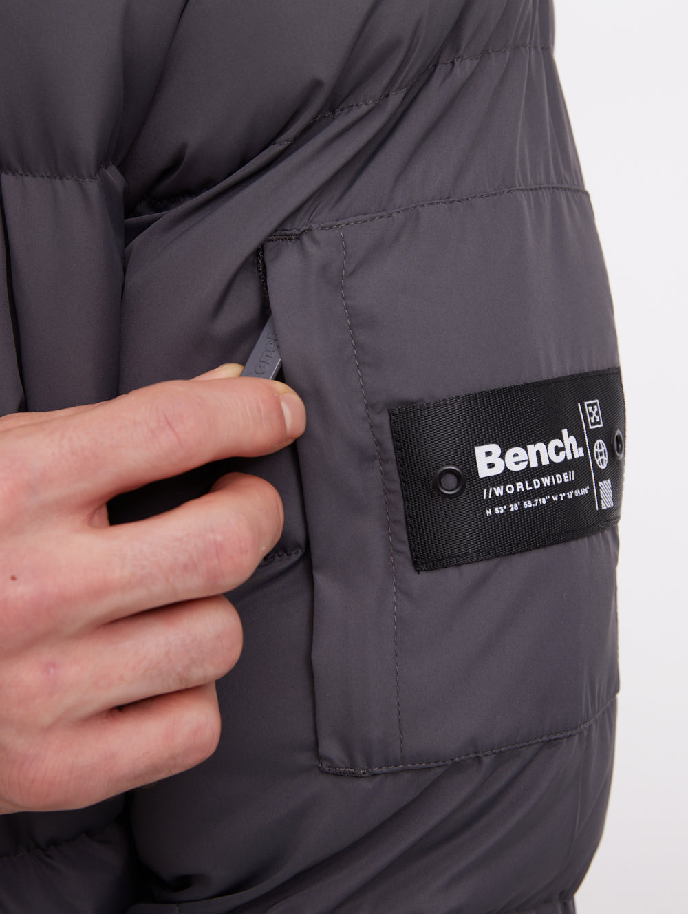 Texani veste matelassée à capuchon - Gris