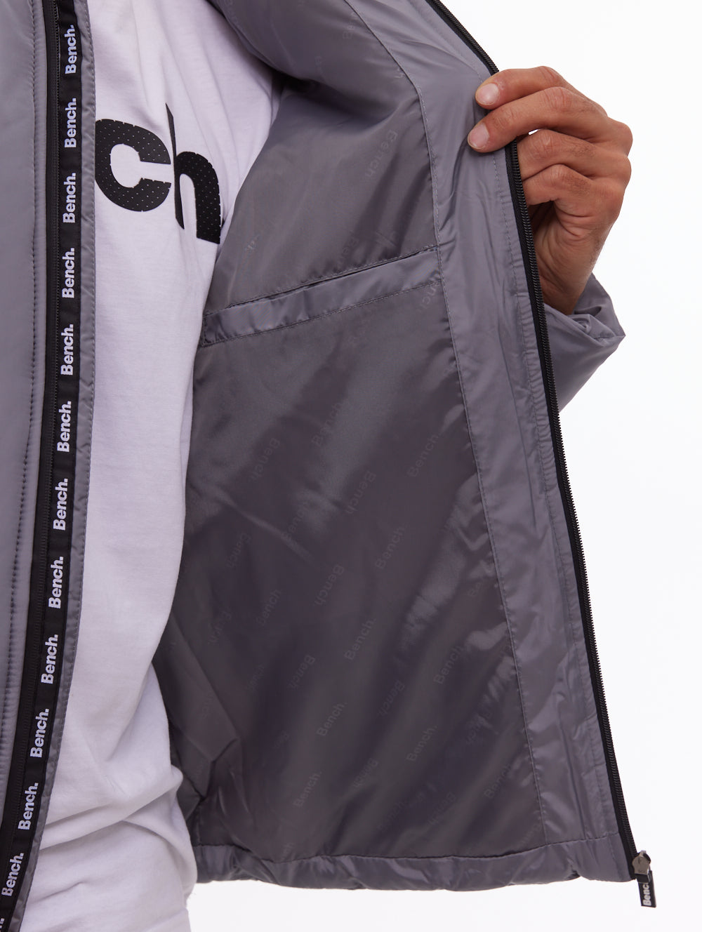 Rafera veste matelassée à capuchon - Gris