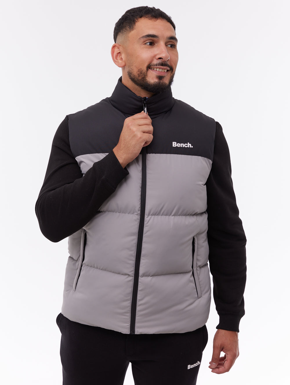 Oconsa Grey GY016 Outerwear Vests Colour Block Shot 1