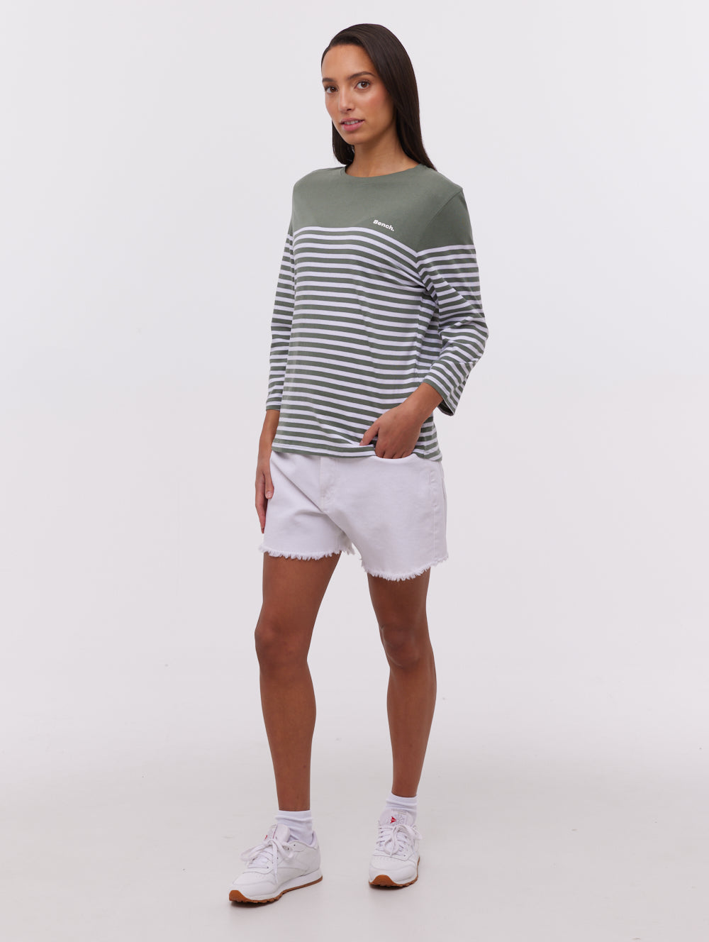 Arian t-shirt rayé marin 3/4