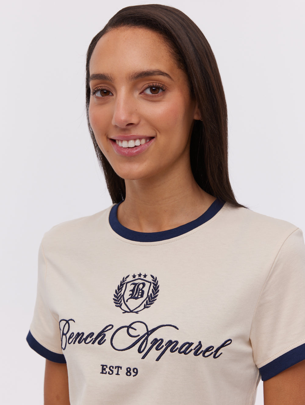 Vivica t-shirt ringer brodé