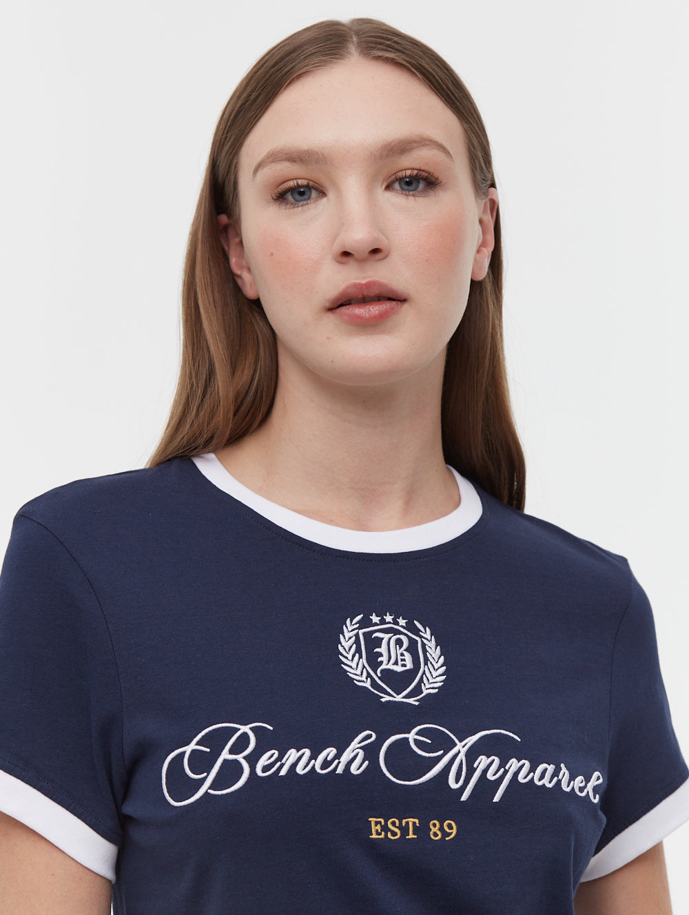 Vivica t-shirt ringer brodé