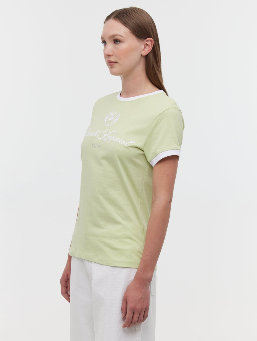 Vivica t-shirt ringer brodé