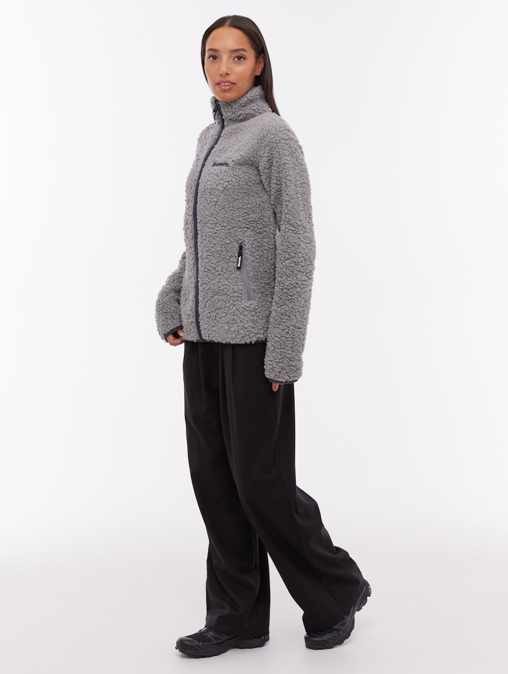 Monnie Wideleg Pants - Black