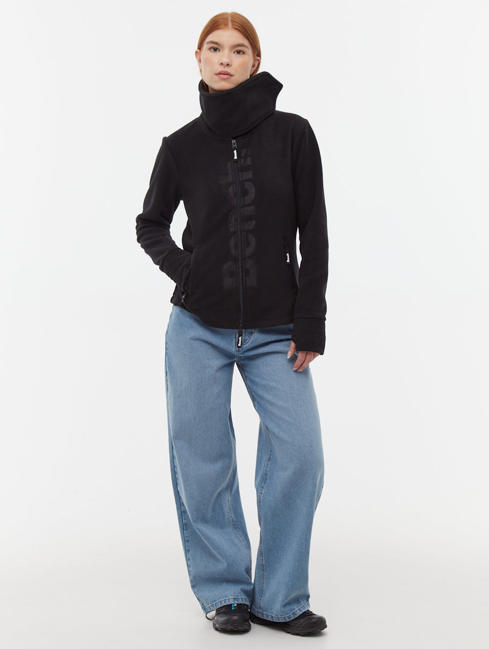 Finish chandail zippé en micropolaire à col montant