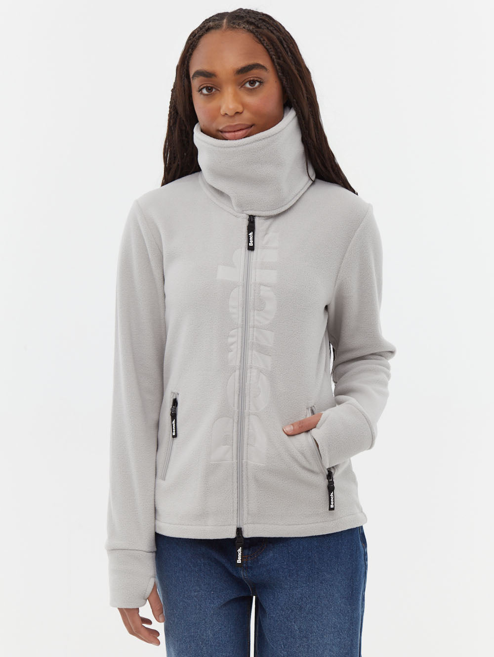 Finish chandail zippé en micropolaire à col montant