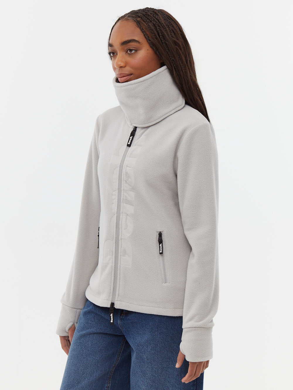 Finish chandail zippé en micropolaire à col montant