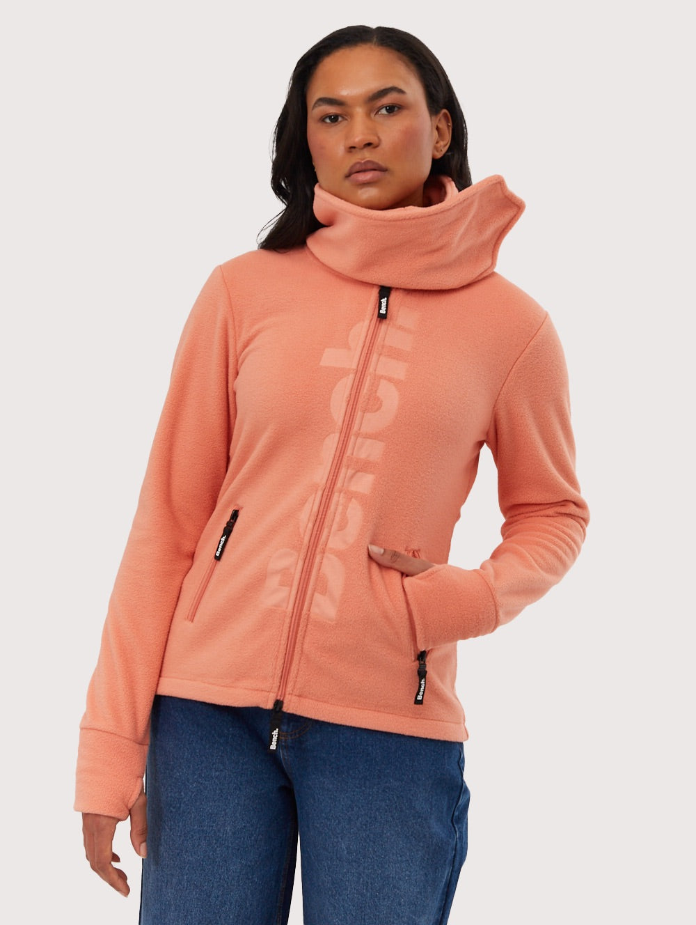 Finish chandail zippé en micropolaire à col montant