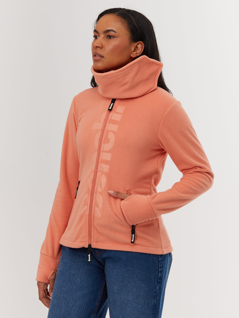 Finish chandail zippé en micropolaire à col montant