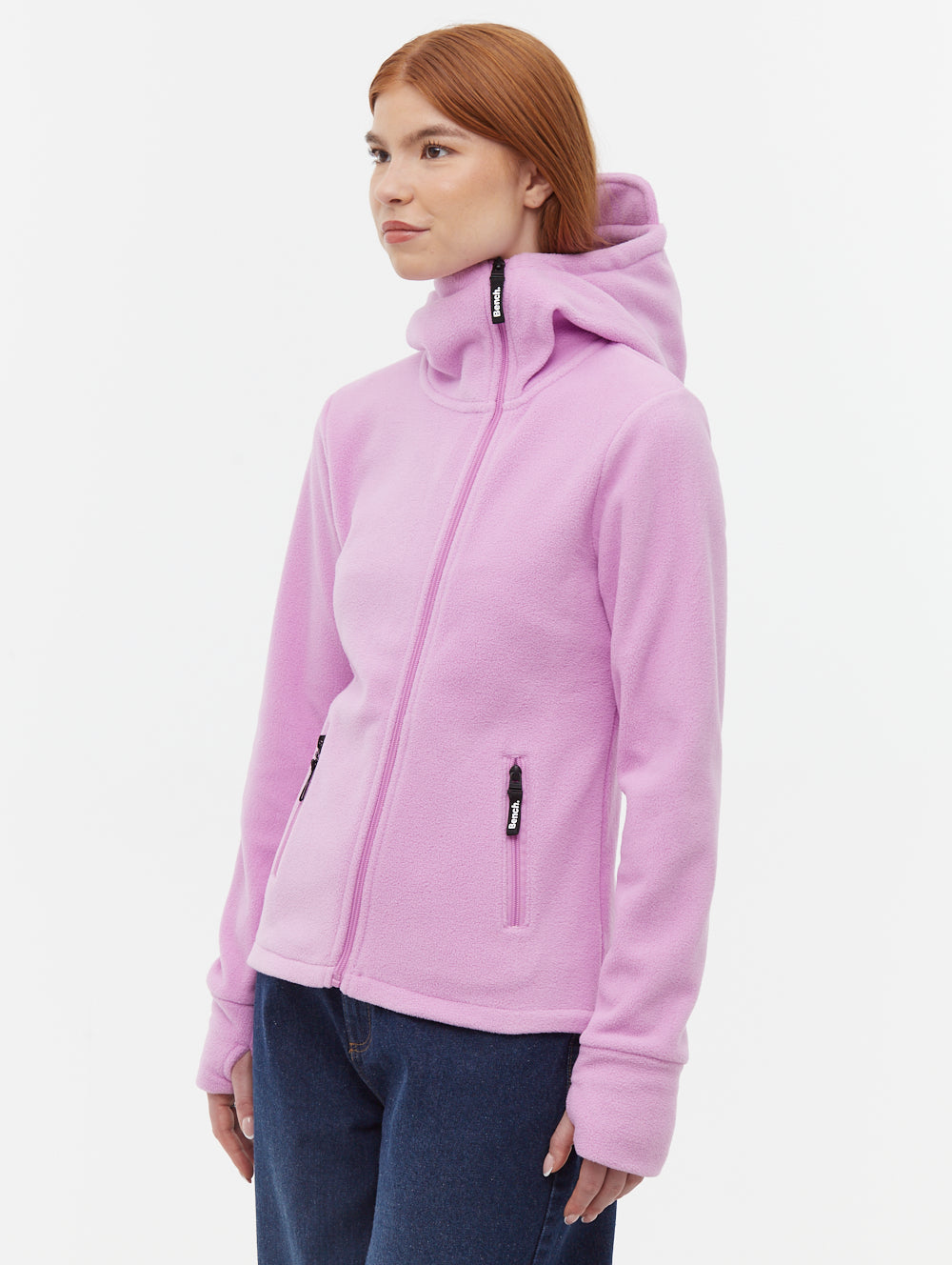 Ninja chandail zippé asymétrique en micropolaire