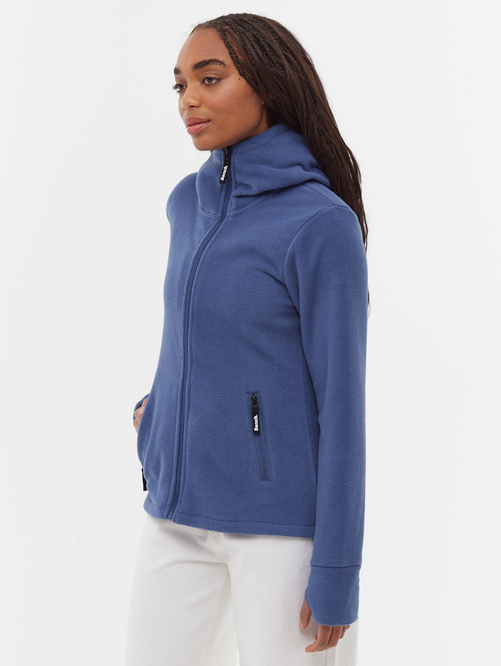 Ninja chandail zippé asymétrique en micropolaire