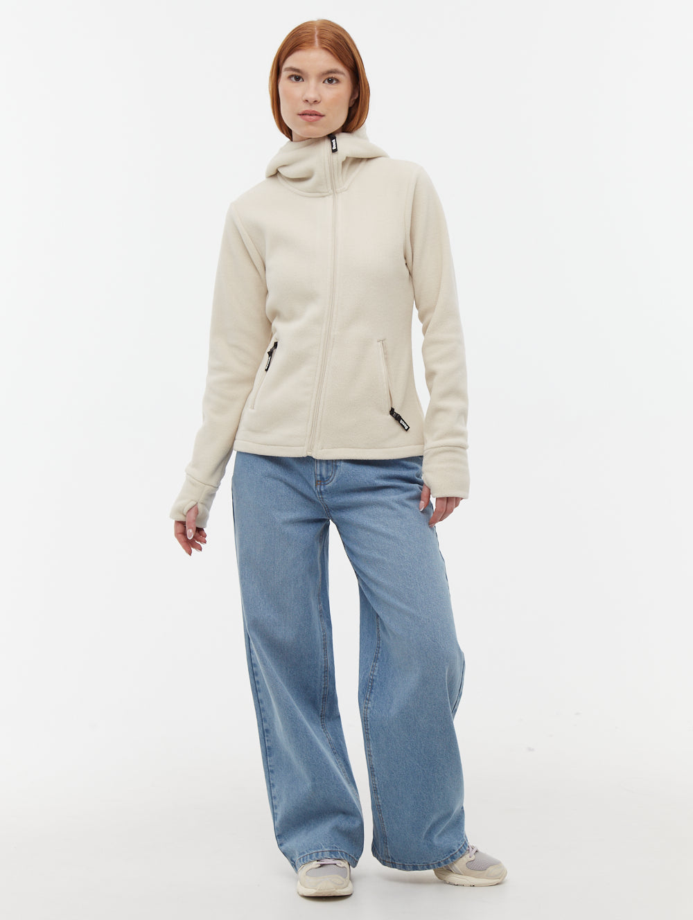 Ninja chandail zippé asymétrique en micropolaire