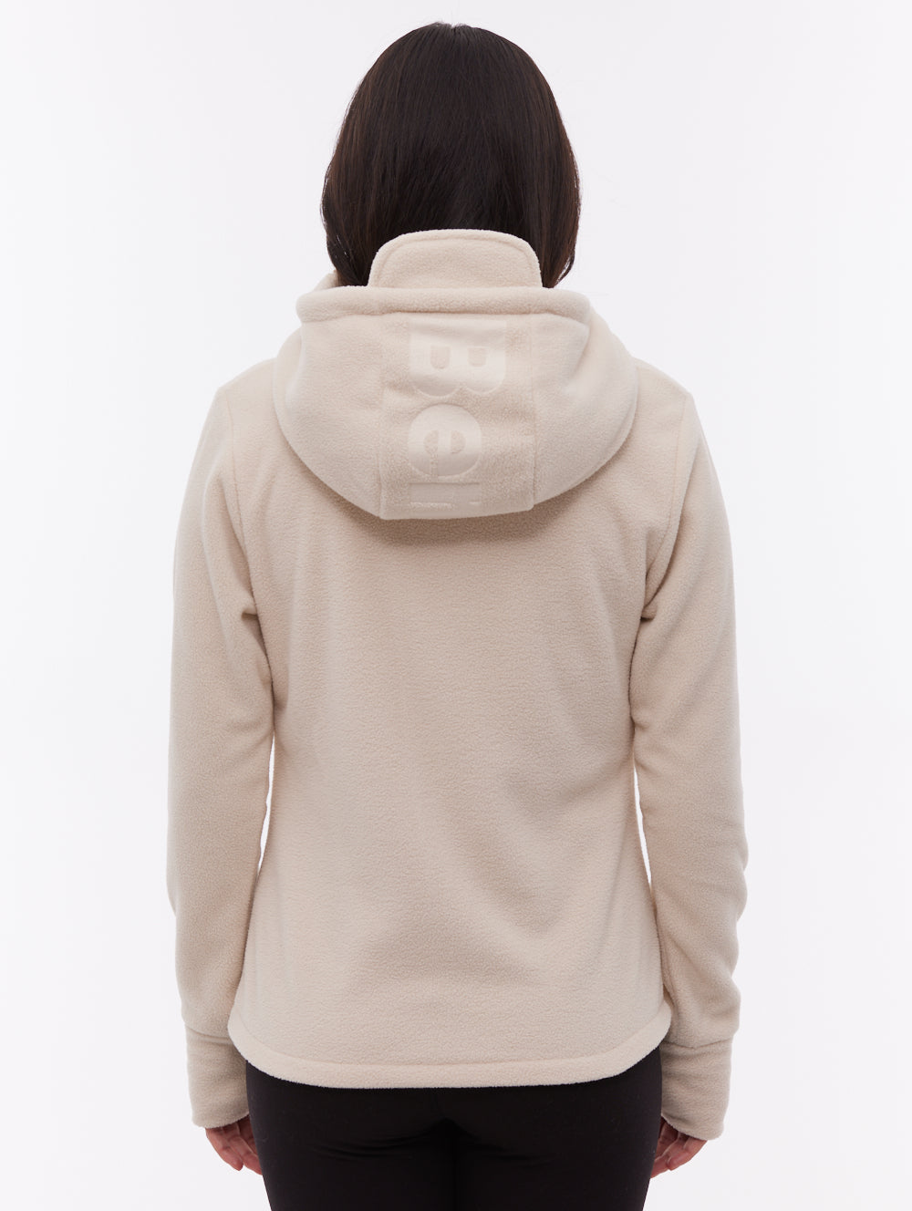 Ninja chandail zippé asymétrique en micropolaire - Blanc