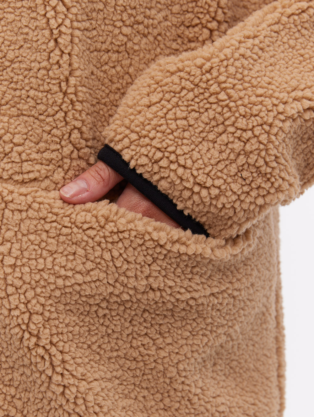 Riah chandail zippé à col croisé - Beige