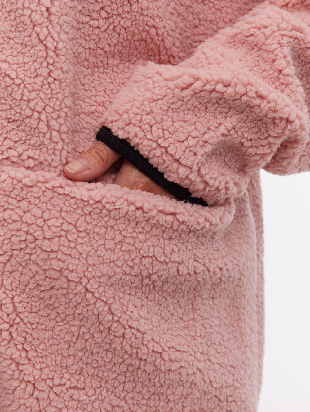 Riah chandail zippé à col croisé - Rose