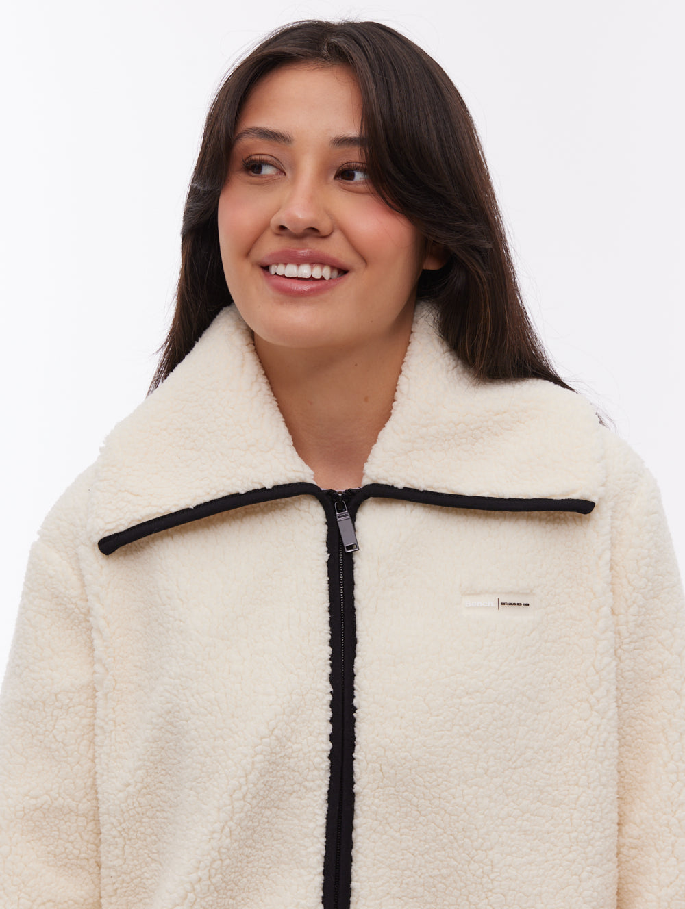 Riah chandail zippé à col croisé - Blanc