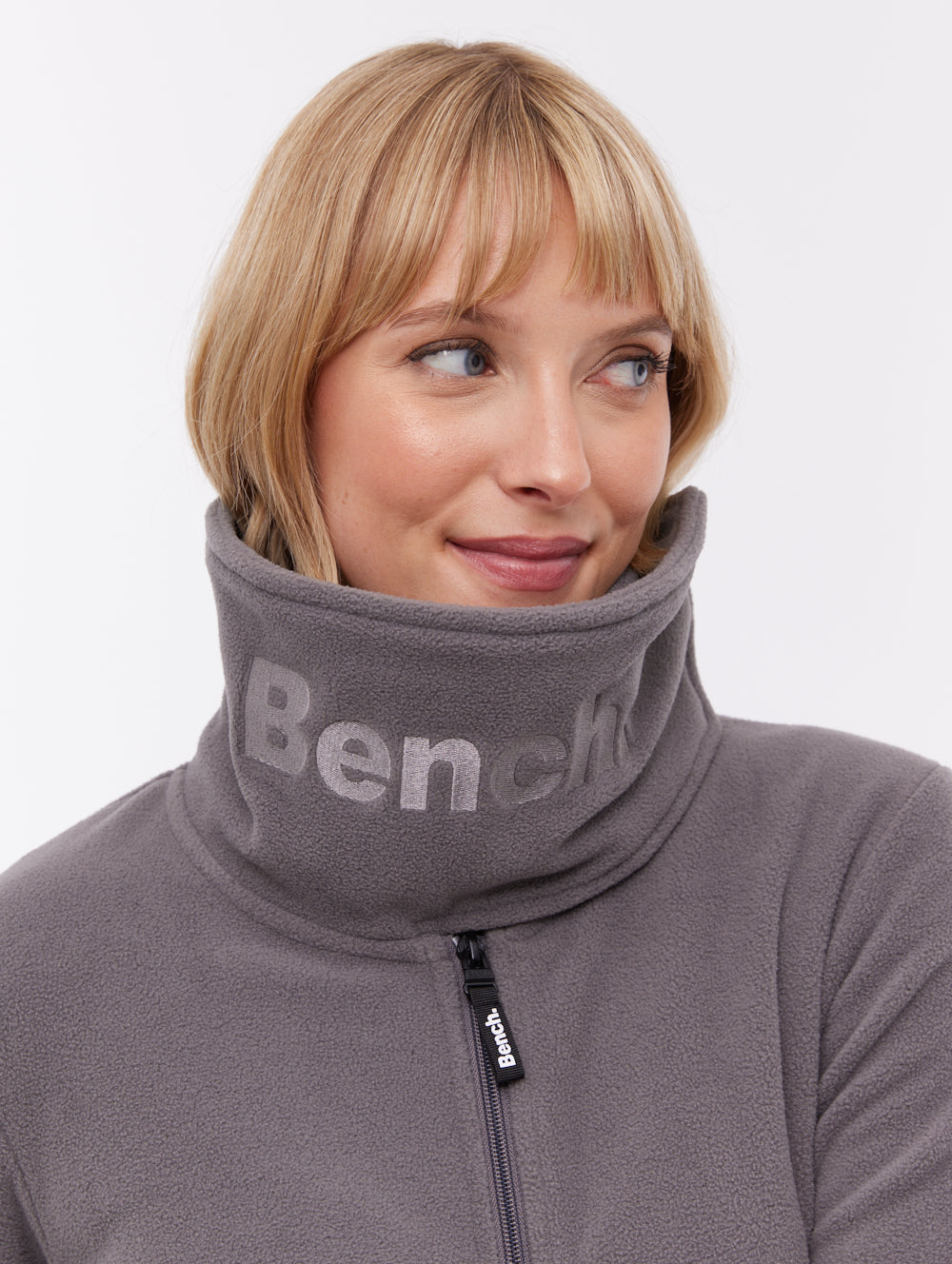 Bridgit maxi chandail zippé à col croisé - Gris