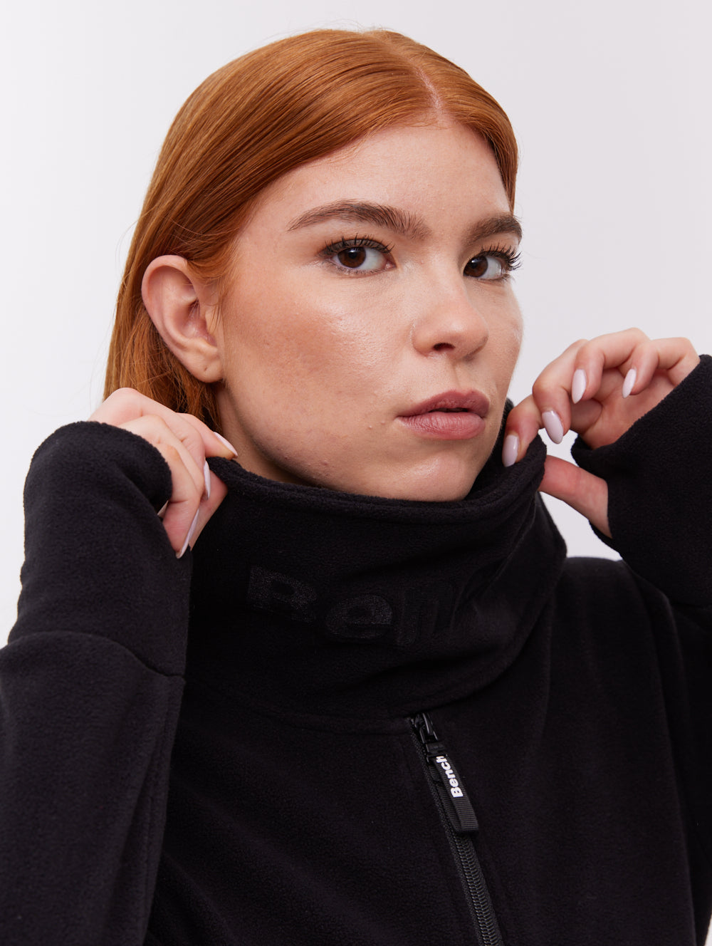 Heska chandail zippé à col croisé - Noir