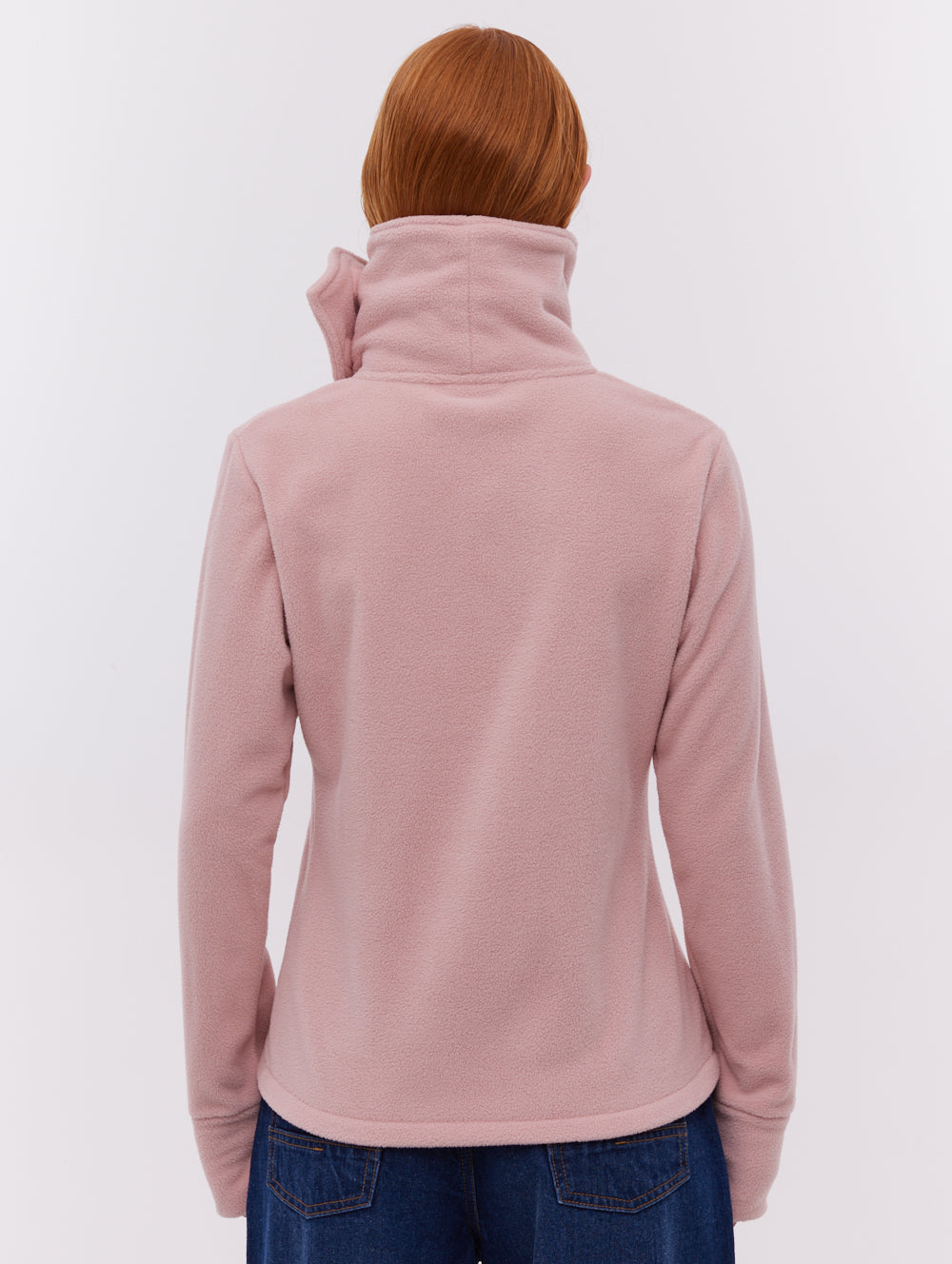 Heska chandail zippé à col croisé - Rose