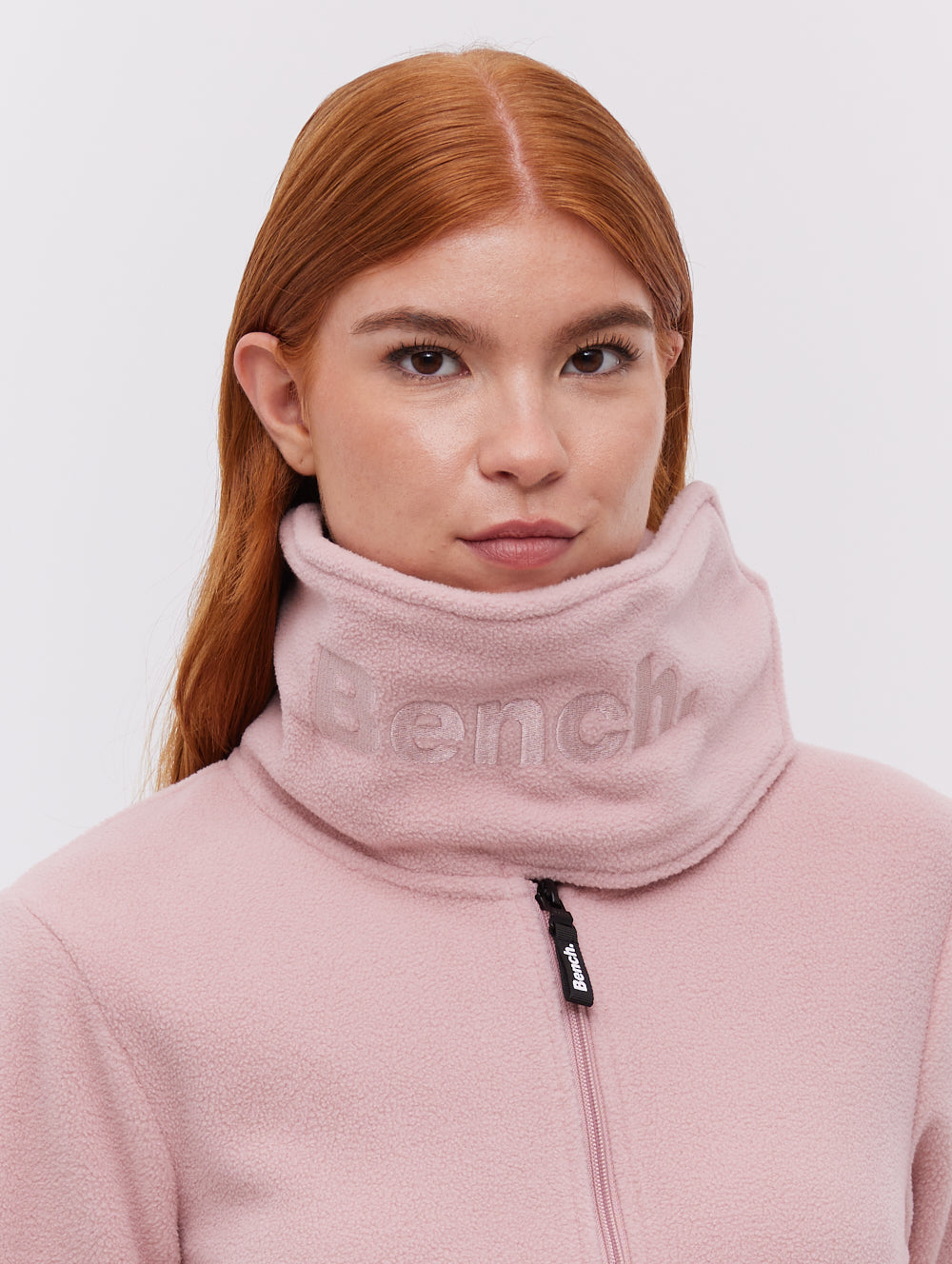 Heska chandail zippé à col croisé - Rose