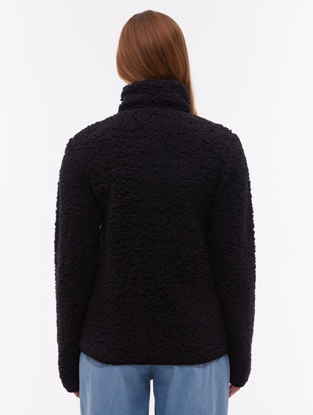 Klea chandail zippé en molleton à col montant - Noir