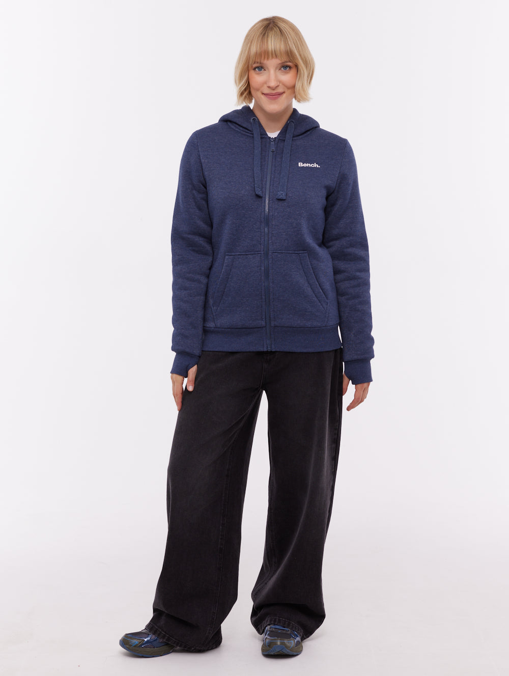 Mintz chandail à capuchon zippé doublé sherpa - Bleu