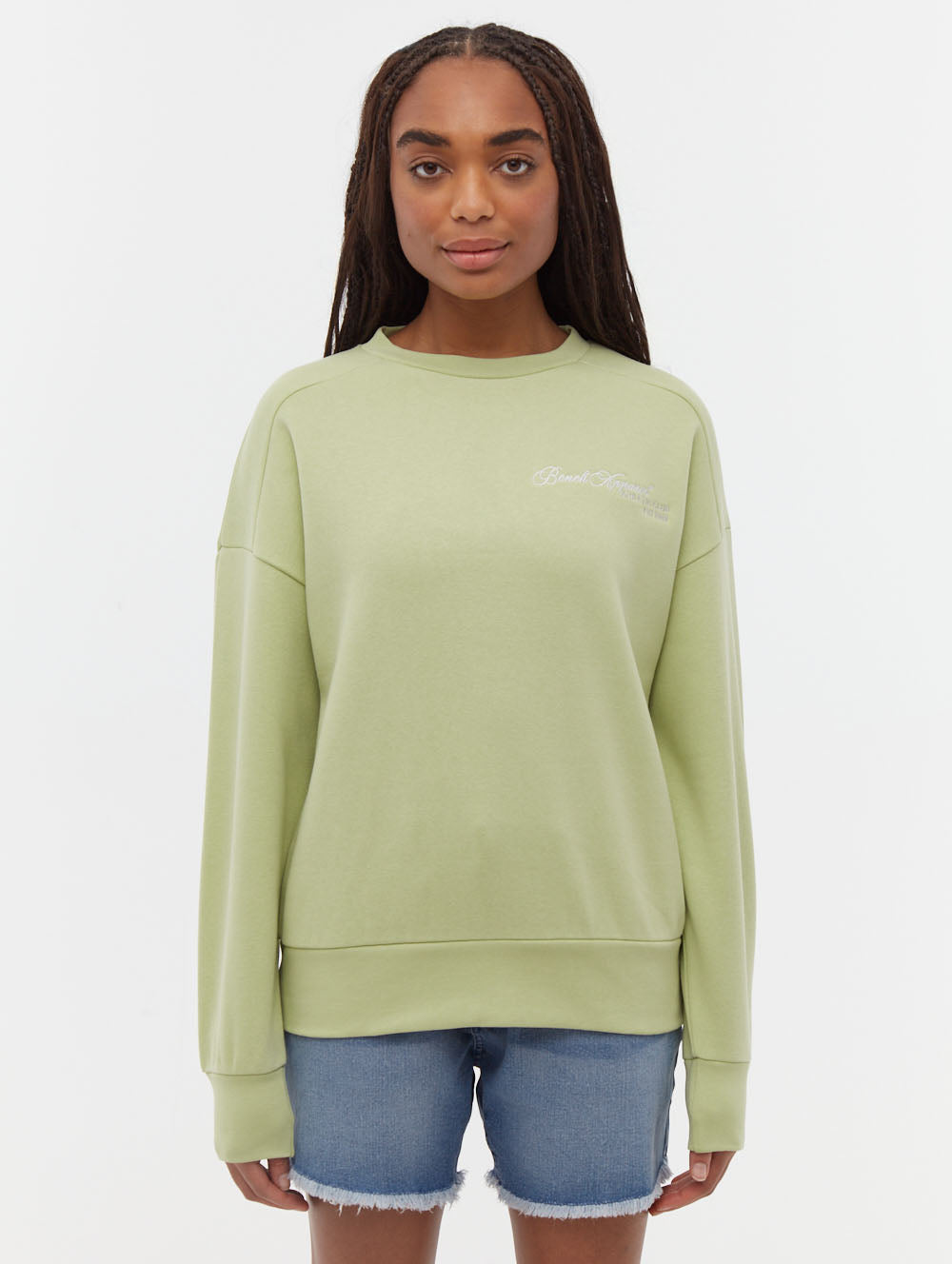 Desta chandail à col rond graphique script