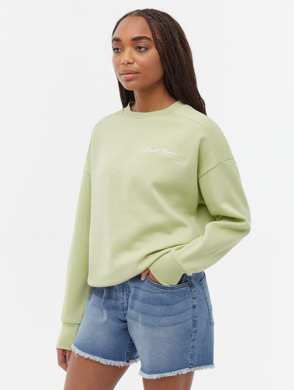 Desta chandail à col rond graphique script