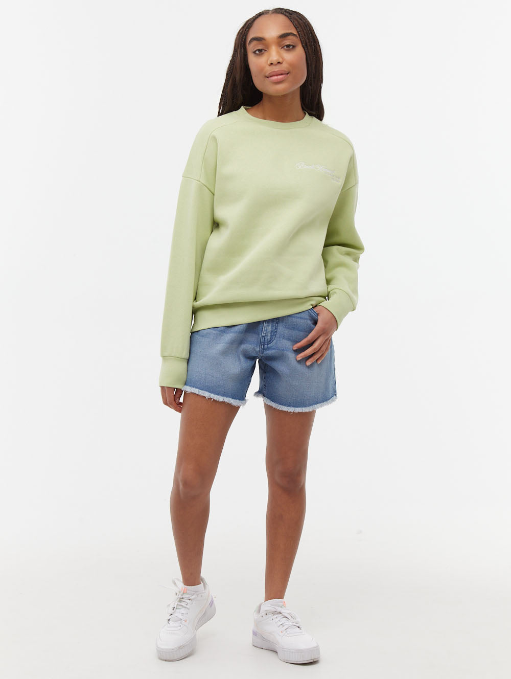 Desta chandail à col rond graphique script