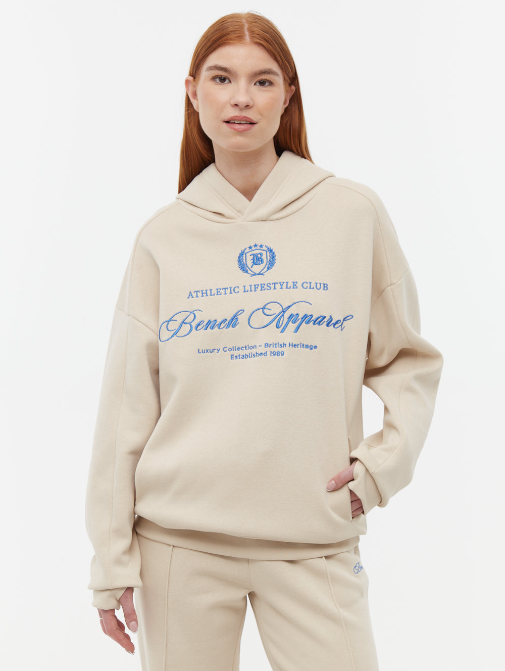 Contessa chandail oversize à capuchon graphique script