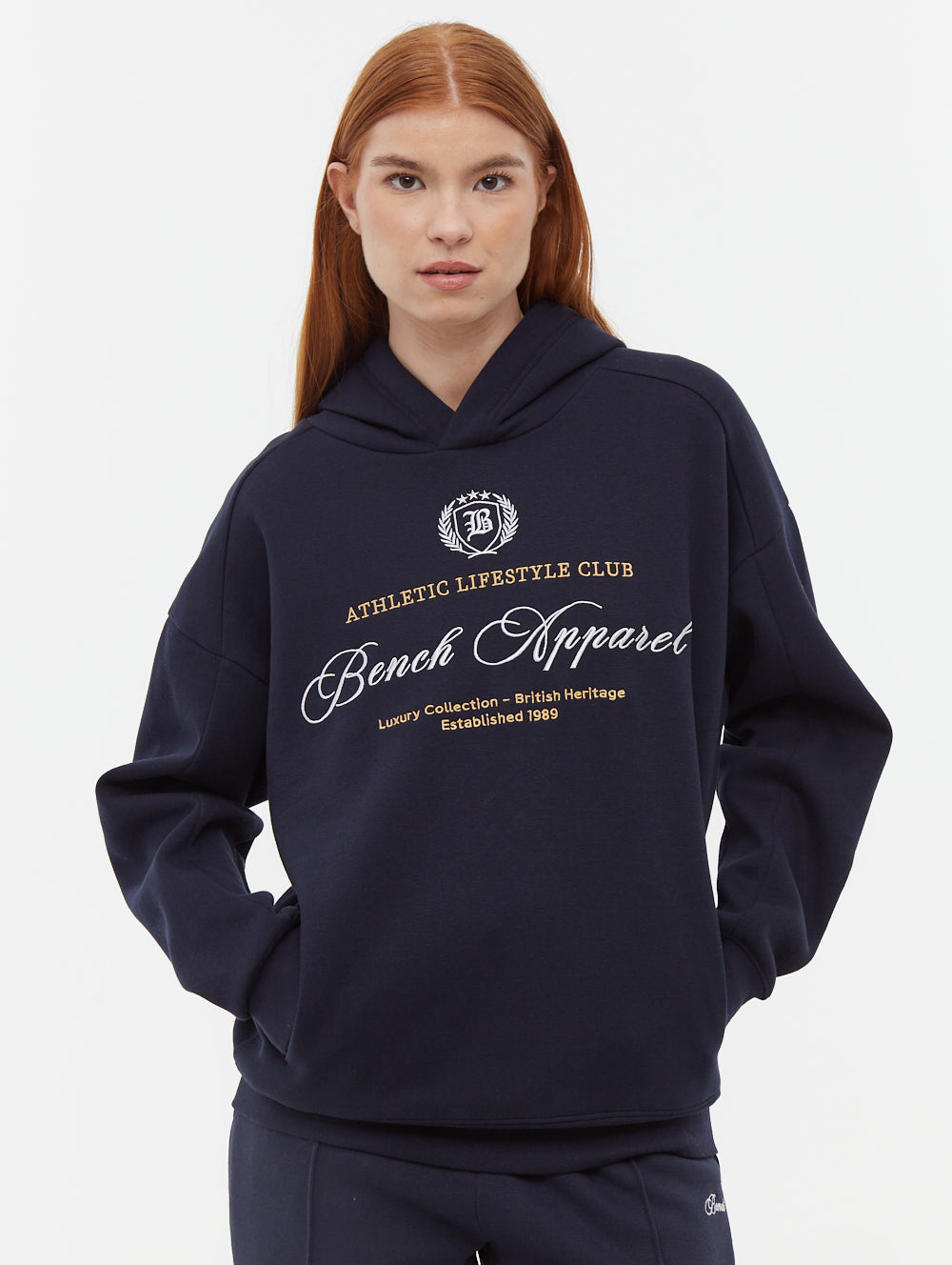 Contessa chandail oversize à capuchon graphique script