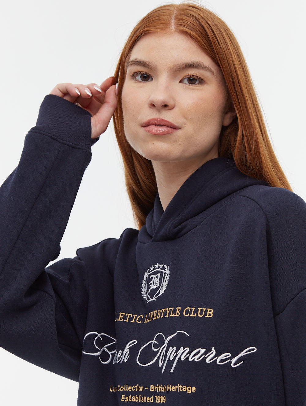 Contessa chandail oversize à capuchon graphique script