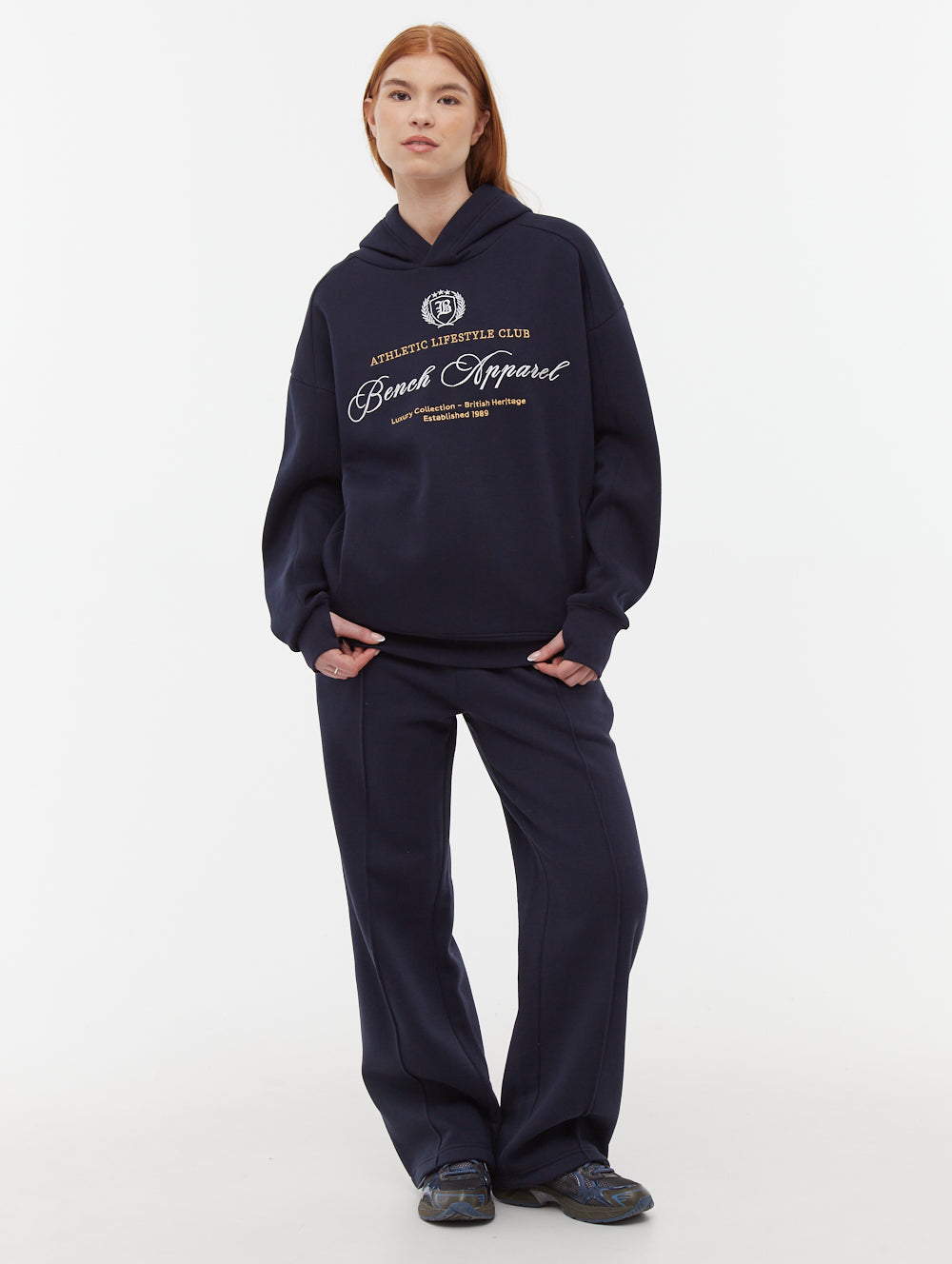 Contessa chandail oversize à capuchon graphique script