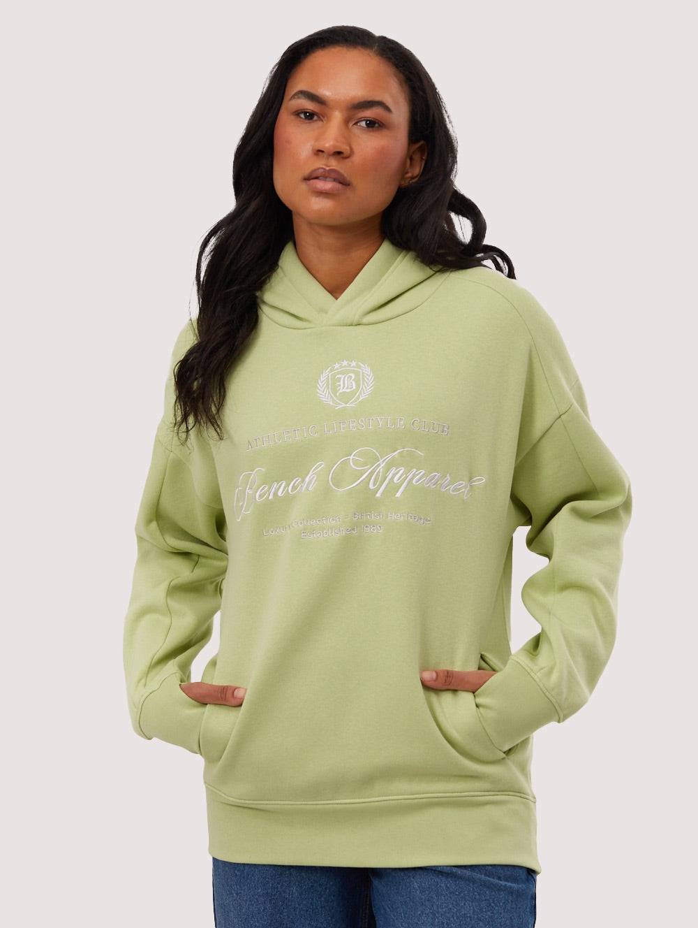 Contessa chandail oversize à capuchon graphique script