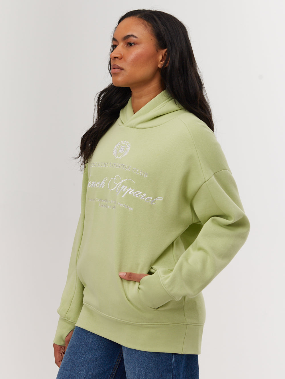 Contessa chandail oversize à capuchon graphique script