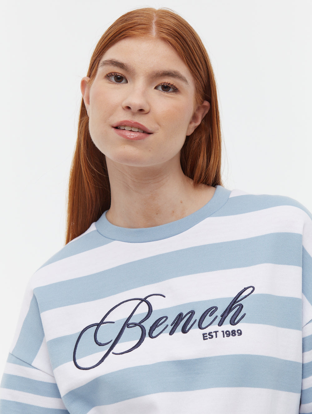 Hanneli chandail à col rond rayé