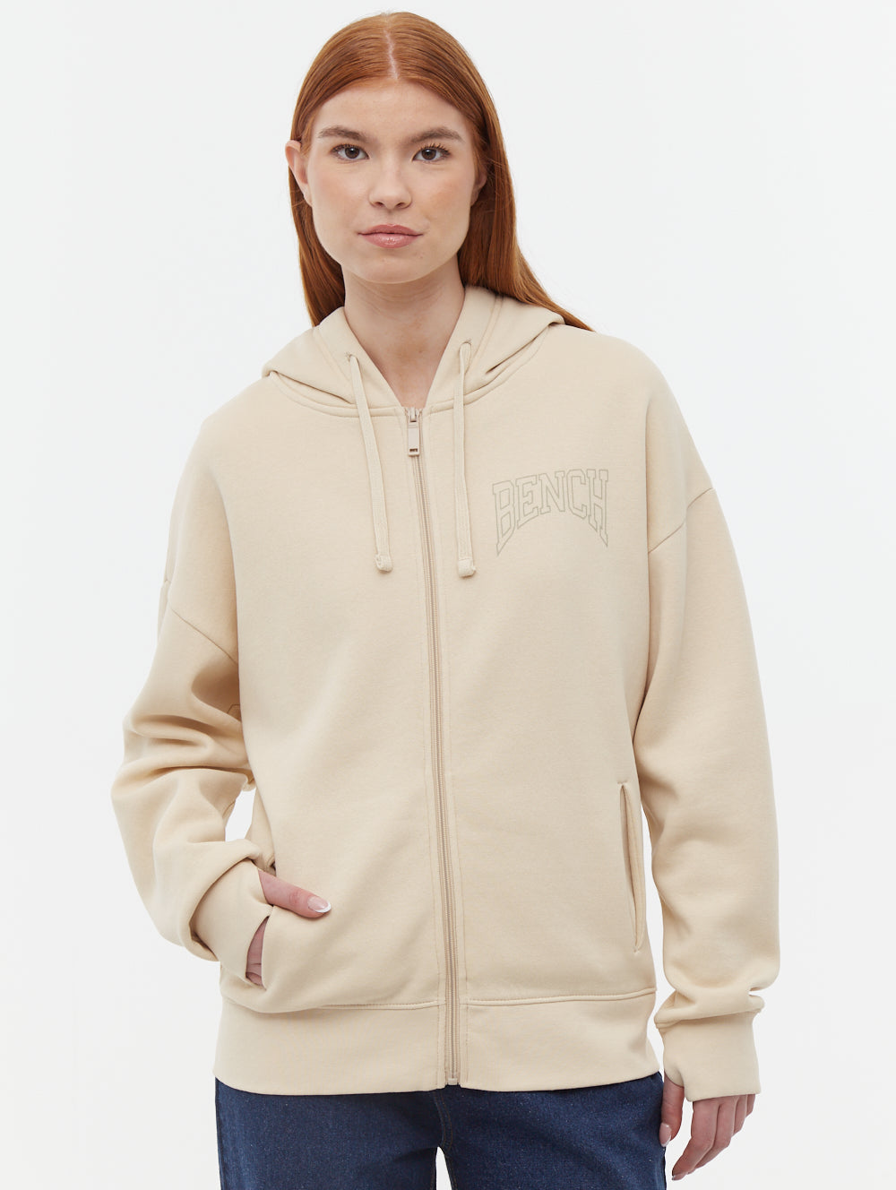 Zira chandail à capuchon zippé logo athlétique