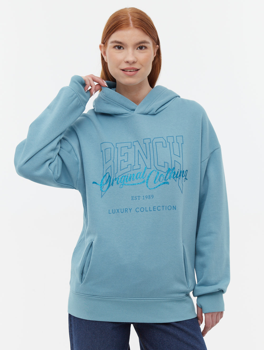 Theda chandail oversize à capuchon logo athlétique