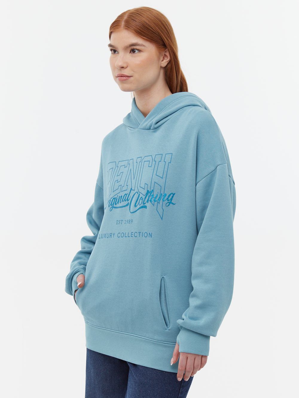 Theda chandail oversize à capuchon logo athlétique