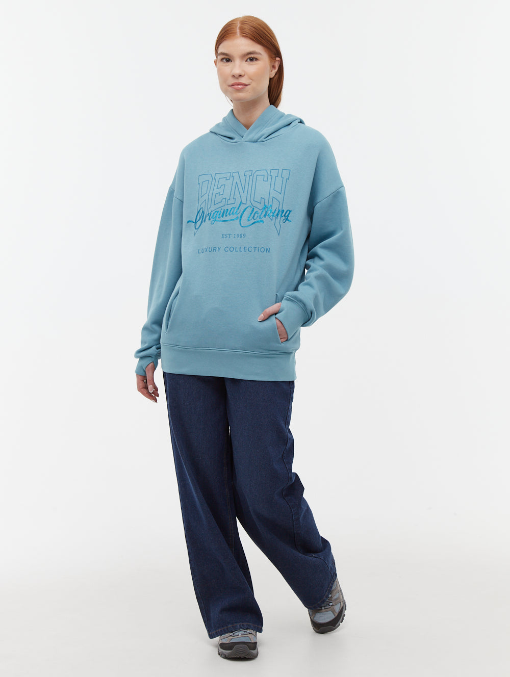 Theda chandail oversize à capuchon logo athlétique